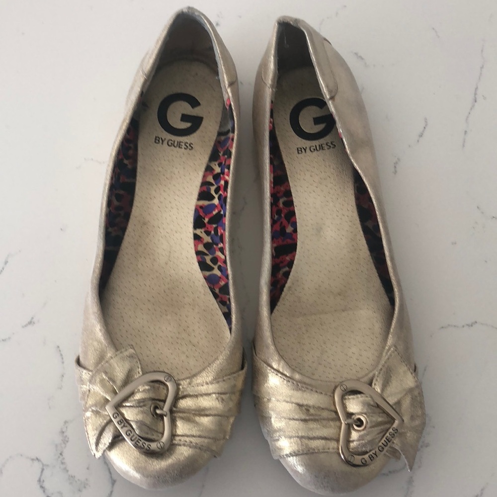 G by Guess gold flats size 8.